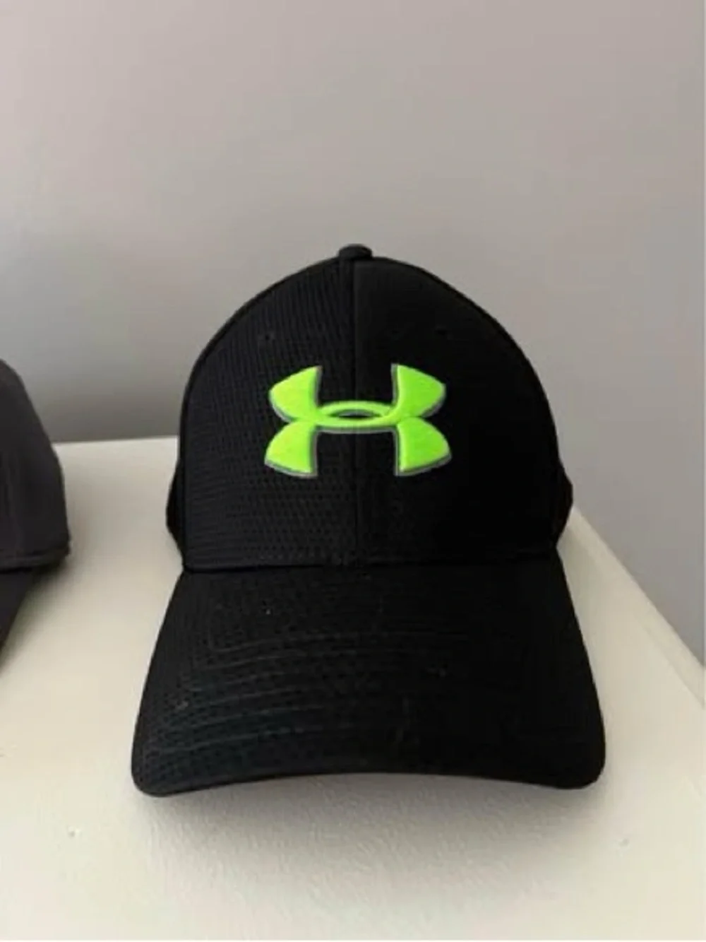Under Armour Black Hat with Neon Green Logo